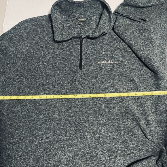 Eddie Bauer Blue Zip Up Sweater with Stand-Up Collar - Picture 5 of 7